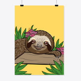 Faultier «Frida» Poster/Plakat